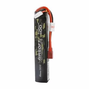 Lipo Gens ace 25C 1100mAh 3S1P 11,1 V airsoft ieroču akumulators ar T-veida savienotāju