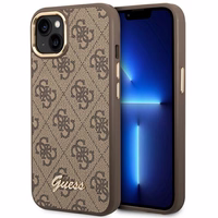 Guess GUHCP14MHG4SHW iPhone 14 Plus 6.7 "brūns/brūns cietais apvalks 4G Vintage Gold Logo