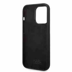 Karl Lagerfeld silikona Ikonik viedtālruņa apvalks iPhone 14 Pro - melns