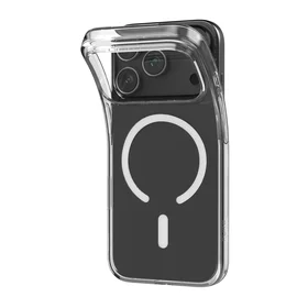 Puro 0.3 MAG īpaši plāns TPU viedtālruņa apvalks saderīgs ar Magnētisko uzlādi iPhone 17 Pro Max - caurspīdīgs