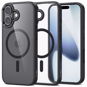 Tech-Protect MagMat Magnētiskais viedtālruņa apvalks iPhone 17 - Caurspīdīgs melns