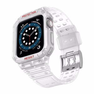 Protect Strap Ремешок для Apple Watch 38/40/41mm с бронированным чехлом - прозрачный