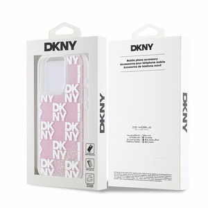 DKNY viedtālruņa apvalks iPhone 15 Pro 6,1" DKHCP15LLCPEPP balts HC šķidrie spīdumi ar rūtainu rakstu