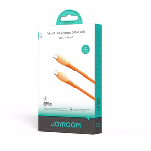 Joyroom S-A59 Vibrant Series 60W USB-C - USB-C Kabelis 1.2m - oranžs