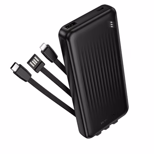 Borofone Power Bank 10000mAh BJ79 Clever - USB - с кабелями Type C и Lightning чёрный