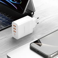 Dudao A5HEU 3xUSB-A 1xUSB-C PD 20W QC3.0 18W+ 2x12W wall lādētājs - balts