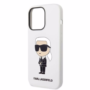 Karl Lagerfeld Silikona Ikoniskais apvalks iPhone 14 Pro Max - balts