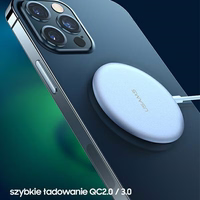 USAMS Bezvadu lādētājs US-CD160 magneticW2 15W alumīnija iPhone 12 series sudraba CD160DZ01