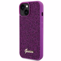 Guess Disco Metal Script viedtālruņa apvalks iPhone 15 - rozā