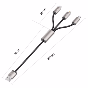 Tech-Protect UltraBoost 3in1 USB-A - Lightning / USB-C / micro USB 3.5A kabelis 1 m - pelēks