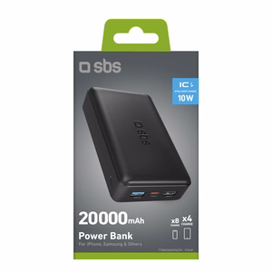Powerbank Puro Fast 20000 mAh 2x USB-A + 1x USB-C - черный