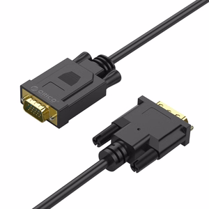 Orico XD-DITV DVI 24+1–VGA, Full HD kabelis, 5 m – melns