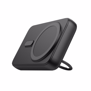 Bezvadu portatīvais lādētājs 10000mAh Joyroom JR-W050 20W MagSafe ar gredzenu un statīvu - melna