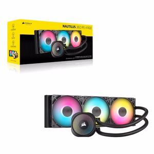 Corsair Nautilus 360 RS ARGB procesora gaisa dzesētājs melns