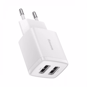 Lādētājs Baseus Compact balts 10.5W (2xUSB)
