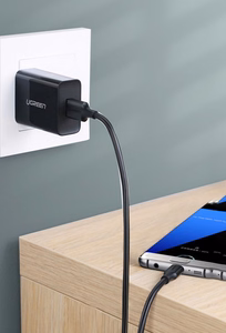 Ugreen US184 20882 USB-A 3.0 / USB-C 3A kabelis 1m - melns