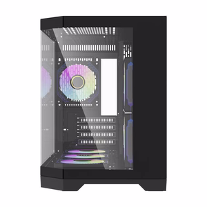Darflash FT418 datora korpuss + 6 aRGB ventilatori (melns)