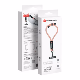 FORCELL F-DESIGN R10X40 rokas telefona siksniņa ar regulējamu garumu (maks. 20cm cilpā) rozā balta
