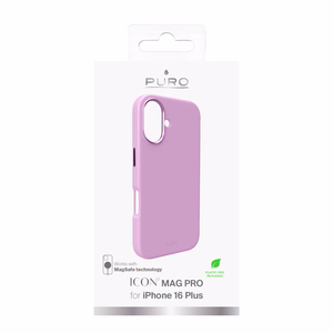 Puro Icon Mag Pro MagSafe silikona viedtālruņa apvalks iPhone 16 Plus - rozā
