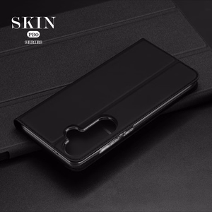 Dux Ducis Skin Pro viedtālruņa apvalks Samsung Galaxy A36 5G / A56 5G ar atveramu vāciņu un kartes slotu - melns