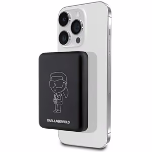 Индуктивный внешний аккумулятор Karl Lagerfeld Ikonik MagSafe 5W 3000mAh - чёрный