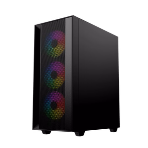 Gembird Fornax 4000 ARGB spēļu ATX datora korpuss Midi Tower melns