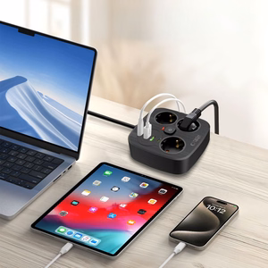 Tech-Protect PCS3X4 pagarinātājs, 3 ligzdas, 2xUSB-A, 2xUSB-C 200 cm - melns