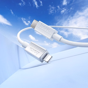 Kabelis USB-C uz Lightning Hoco PD 27W 1 m X107 balts
