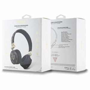 Накладные наушники Guess Bluetooth ENC GUBH70E4PTMK чёрные 4G Triangle Round Shape
