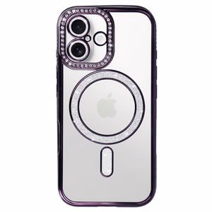 Bling Magsafe violets viedtālruņa apvalks iPhone 17