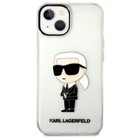 Karl Lagerfeld Ikonik Karl viedtālruņa apvalks iPhone 14 Plus - caurspīdīgs