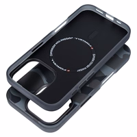 Viedtālruņa apvalks FORCELL F-PROTECT ar divslāņu 4D tehnoloģiju, militārā kritiena testa saderīgs ar MagSafe paredzēts IPHONE 16 PRO melna kamuflāža