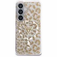 Guess maciņš IML Leopard Print Triangle MagSafe for Samsung Galaxy S26 brūns