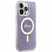 Guess GUHMP14XH4STU iPhone 14 Pro Max 6.7" violets cietais viedtālruņa apvalks 4G Magnētiskais