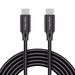 Kruger&Matz Basic USB-C–USB-C kabelis, 100 W, 1 m