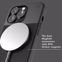 ATOM STUDIOS maciņš SPLIT WOOD FIBRE MAGSAFE IPHONE 13 PRO melns