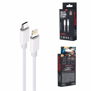 Maxlife MXUC-05 kabelis USB-C - Lightning 1,0 m 20W balts