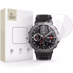 Tech-Protect Glass Fit+ 2 gabalu rūdītā stikla komplekts Amazfit T-Rex 3 Pro 48mm - caurspīdīgs