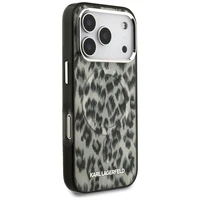 Karl Lagerfeld IML leoparda raksta magnētiskais viedtālruņa apvalks iPhone 17 Pro - brūns