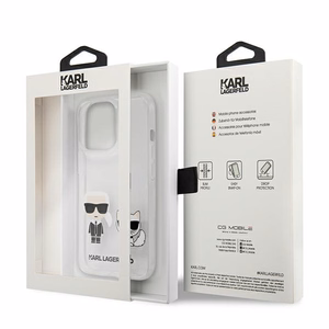 Karl Lagerfeld caurspīdīgs Karl & Choupette Maciņš for iPhone 13 Pro / 13 - caurspīdīgs