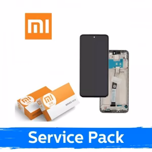 LCD Display Compatible With Xiaomi Redmi Note 10 / Note 10S / Poco M5s Black With Frame (Service Pack)