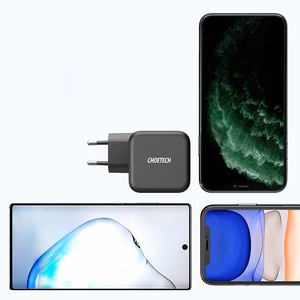 Choetech GaN USB C tipa sienas lādētājs 61W Power Delivery melns (Q6006)