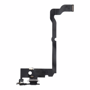 Uzlādes fleksis USB IPHONE XS MAX melns (lietots)