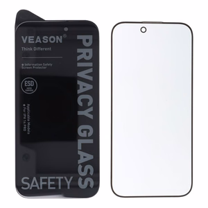 6D Pro Veason Privātuma stikls (m) - skirtas Iphone 15 Pro melns (m)