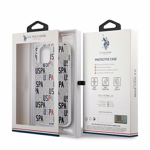 US Polo USHCP12MPCUSPA6 Logo Mania Collection vāciņš ierīcei iPhone 12 / 12 Pro 6.1", balts