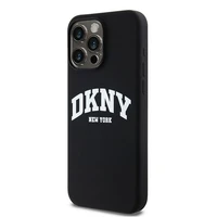 DKNY Liquid Silicone White Printed Logo MagSafe Viedtālruņa apvalks iPhone 14 Pro Max - melns (m)