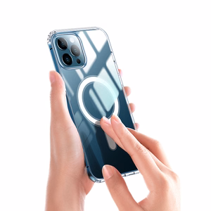 Anti Shock 1,5 mm Magnētiskais viedtālruņa apvalks iPhone 14 6,1" caurspīdīgs liels caurums