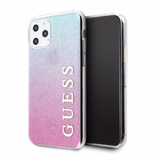 Guess GUHCN65PCUGLPBL iPhone 11 Pro Max - rozā/meln gradient Glitter