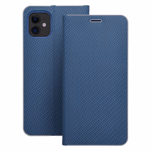 Viedtālruņa apvalks LUNA Book Carbon IPHONE 17 Pro Max zils