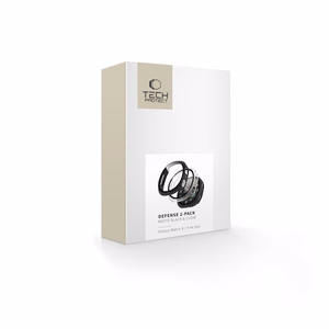 Tech-Protect Defense 2-Pack maciņš modelim Samsung Galaxy Watch 44mm – caurspīdīgs un matēts melns